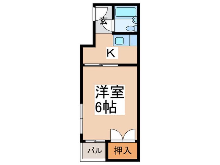 ジュネスシャトー1号館(1K/3階)の間取り写真