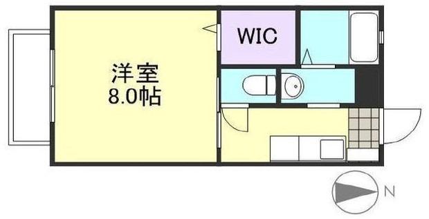 ハイツフロンティア(1K/2階)の間取り写真