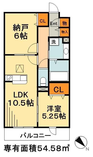 RIVIERE(1SLDK/2階)の間取り写真