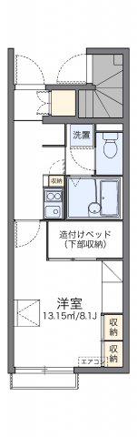 レオパレス日向坂(1K/1階)の間取り写真