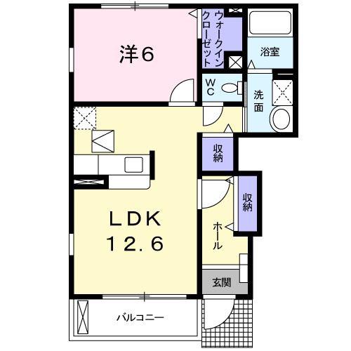 グラン・ヌゥボ-(1LDK/1階)の間取り写真