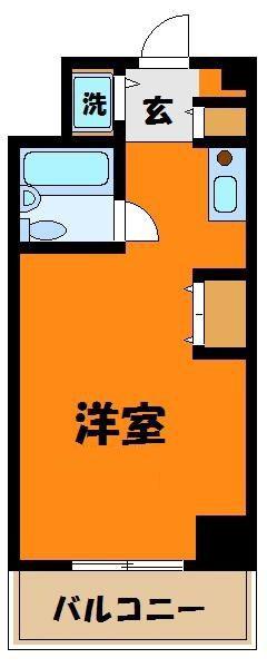 コスモハイム元住吉(ワンルーム/3階)の間取り写真