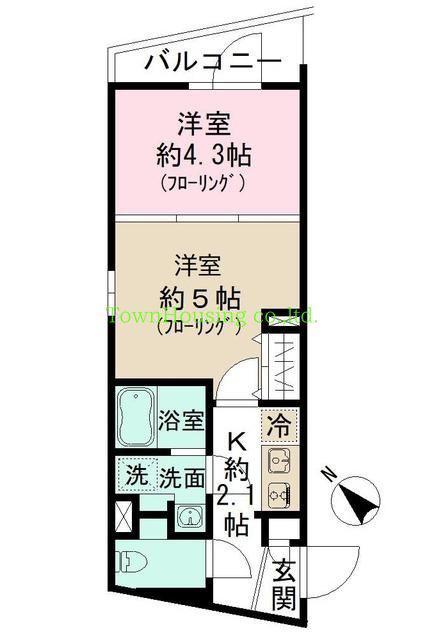 コンポジット南雪谷(2K/2階)の間取り写真