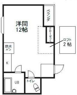 メゾンド服部豊(ワンルーム/3階)の間取り写真