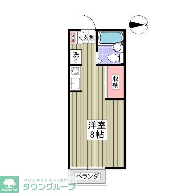 オゼットワールA(ワンルーム/2階)の間取り写真