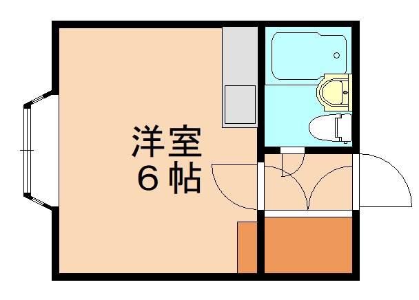 シティルーム折尾(ワンルーム/1階)の間取り写真
