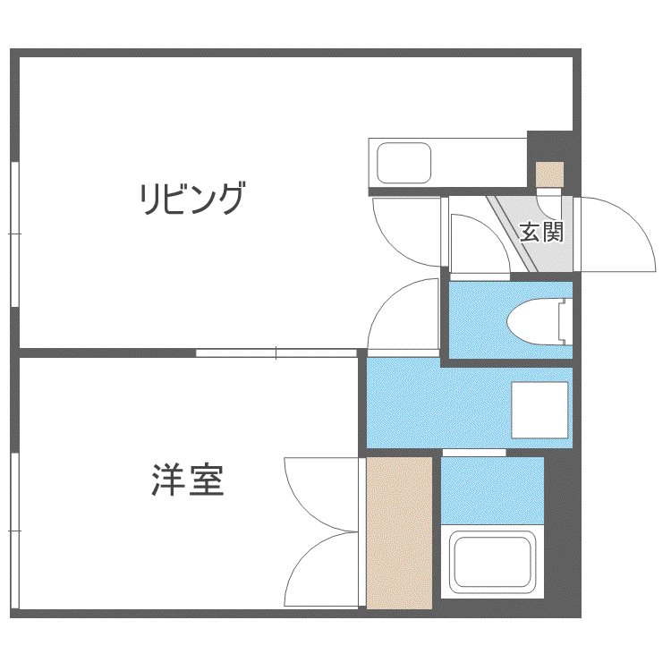リバティーヒノデ(1LDK/2階)の間取り写真