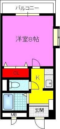 エトワールブリヤン(1K/1階)の間取り写真