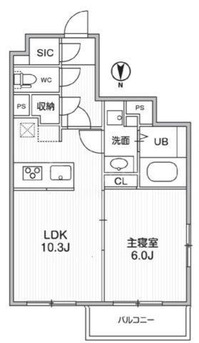 THE PALMS MUSE 新江古田(1LDK/2階)の間取り写真