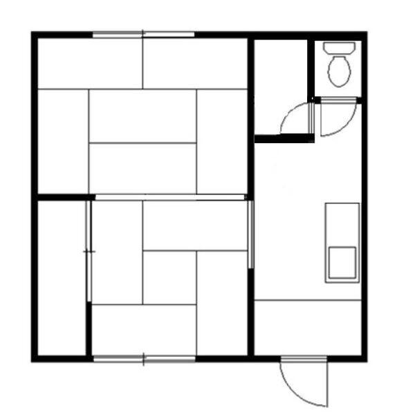 堀井マンション2号館(2DK/2階)の間取り写真
