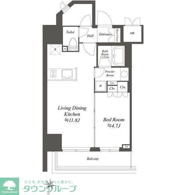 AIFLAT文京本駒込(1LDK/9階)の間取り写真