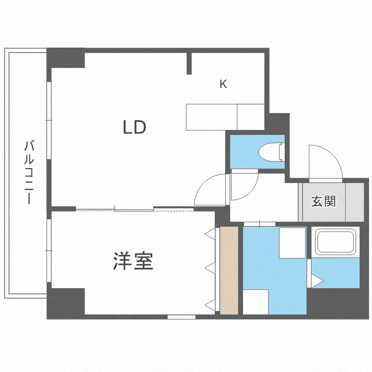 アクティ麻生南II(1LDK/4階)の間取り写真