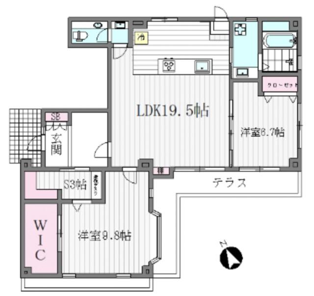 上石神井3丁目戸建(2SLDK/1階)の間取り写真