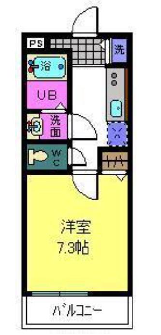 ノールリヴィエール(1K/1階)の間取り写真