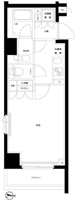 ルーブル清澄白河参番館(1K/5階)の間取り写真