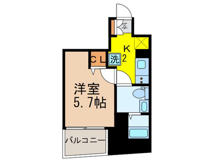 アイディ品川25(1K/10階)の間取り写真