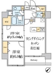 クレストコート志村坂上(2LDK/9階)の間取り写真