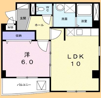 サン・グローリー志木(1LDK/3階)の間取り写真
