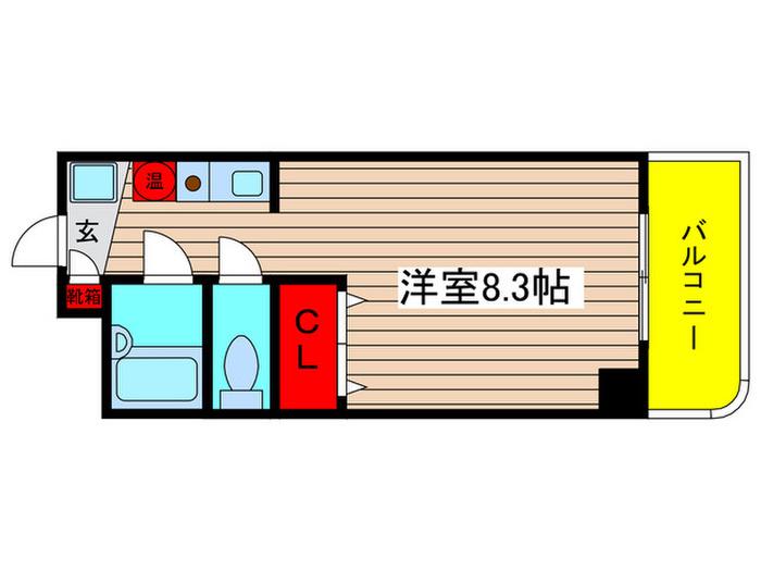 ヴァコールウチハマ(ワンルーム/2階)の間取り写真