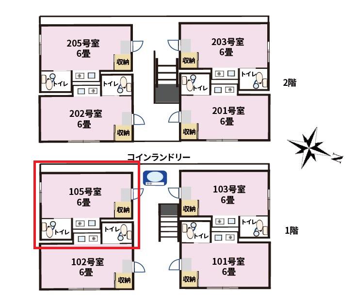 東十条1館(ワンルーム/1階)の間取り写真