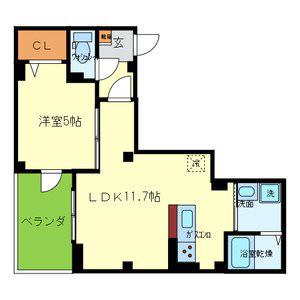 BLOSSOM COAST 大星II(1LDK/2階)の間取り写真