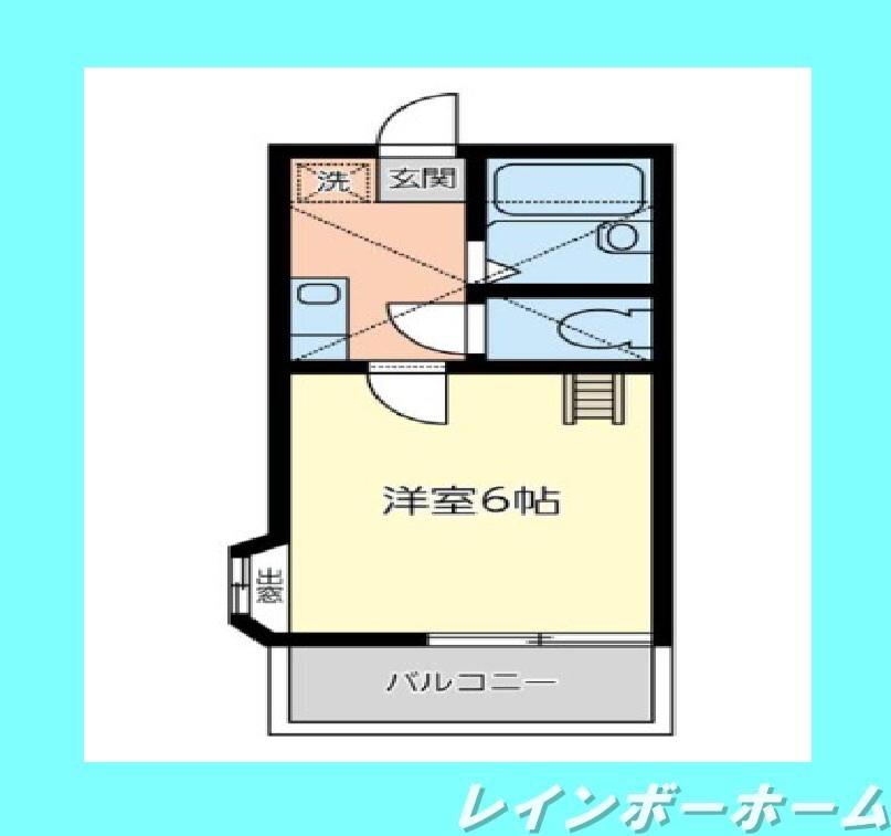 パルーム鎌ヶ谷第III(1K/1階)の間取り写真