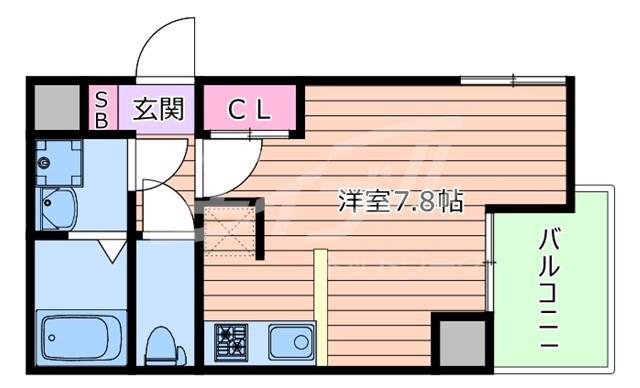 UMEDA ISLAND RESIDENCE(ワンルーム/5階)の間取り写真