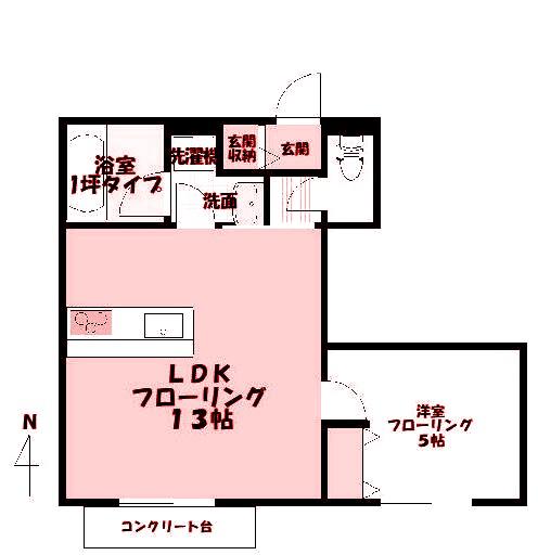 KIEFER HEIDE(1LDK/1階)の間取り写真