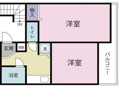 クロノス保土ヶ谷(2K/4階)の間取り写真