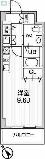 CASSIA市川妙典(1K/3階)の間取り写真