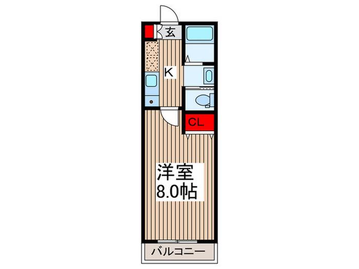 STELLA GARDEN(1K/2階)の間取り写真