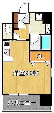 フェリシエ馬借(ワンルーム/4階)の間取り写真