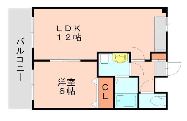 セイントコート(1LDK/1階)の間取り写真