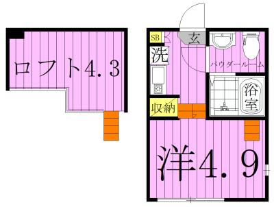 ハーモニーテラス綾瀬Ⅳ(1K/1階)の間取り写真