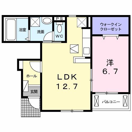 近鉄橿原線 笠縫駅 徒歩8分 2階建 築8年(1LDK/1階)の間取り写真