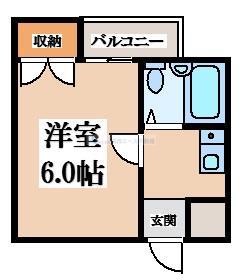 エスタイル小阪(1K/1階)の間取り写真