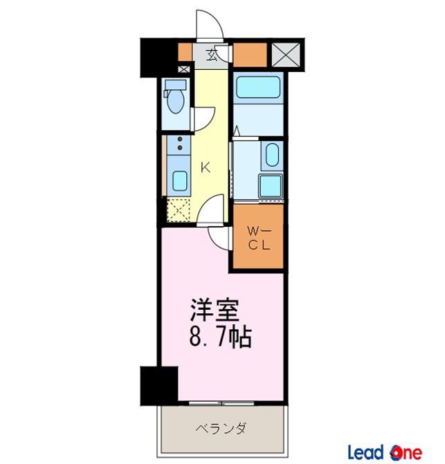 プレミアムコートりんくう(1K/3階)の間取り写真