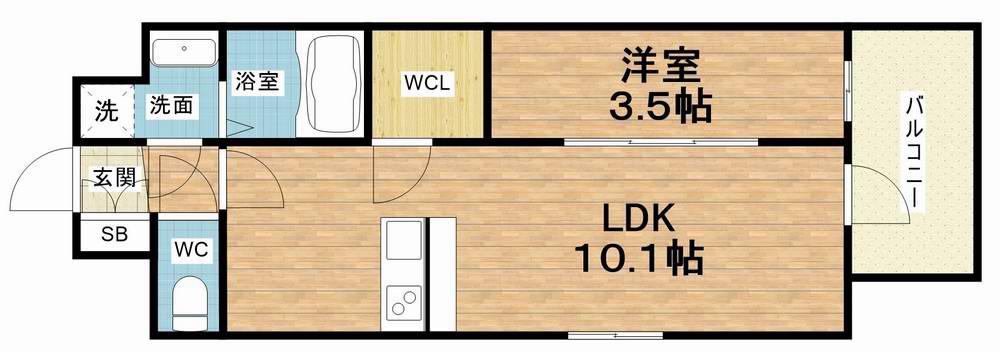 ワールドアイ都島高倉町(1LDK/8階)の間取り写真