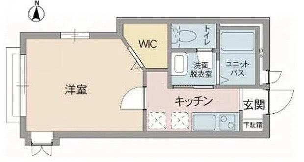 シャンブル(1K/1階)の間取り写真