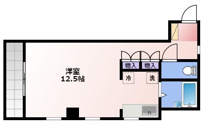 MOMOの実(ワンルーム/2階)の間取り写真