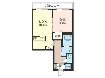 マストライフ西荻(1LDK/1階)の間取り写真