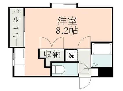 SUN EIGHT 燦(ワンルーム/4階)の間取り写真
