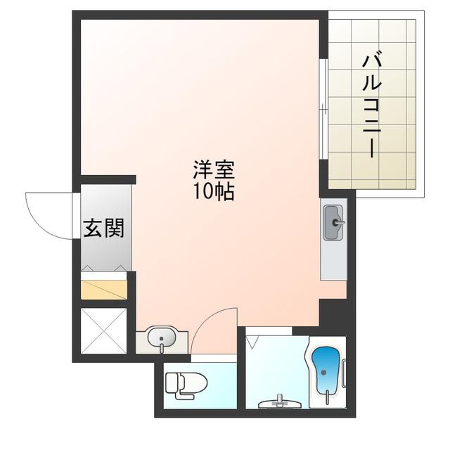 ハイツマツバラ(ワンルーム/2階)の間取り写真