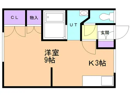 学大昭グリーンヒル1(1K/1階)の間取り写真