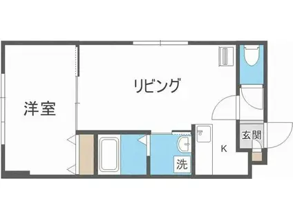 リージェントN札幌(1LDK/4階)の間取り写真