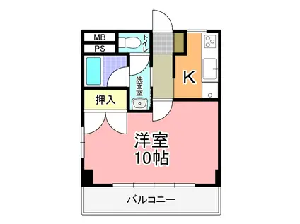 新原コーポ(1K/2階)の間取り写真