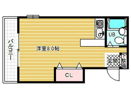 アメージングエステート(ワンルーム/2階)の間取り写真