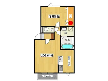 ASPEN HOUSE(1LDK/2階)の間取り写真