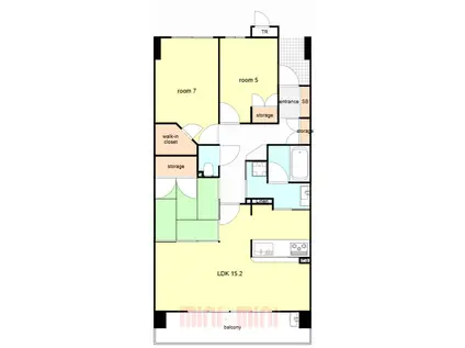 ロイヤルアーク甲子園フローレス(3LDK/15階)の間取り写真