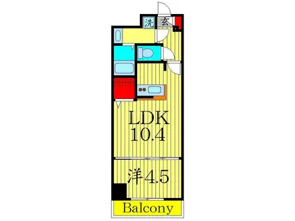 アルファコート常盤台3(1LDK/5階)の間取り写真